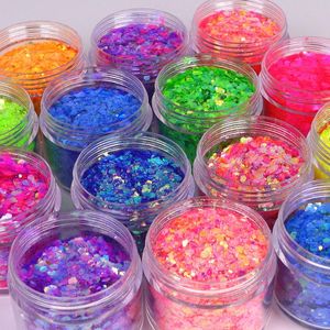 Nail Glitter Beautiful Fluorescent Sequins Super Color Powder Fairy Eye Beauty Art décoratif