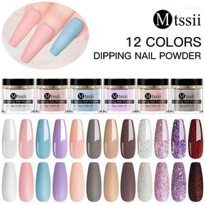 Nail Glitter Mtssii Bright Color Powder Set Pure French Dipping Without Lamp Cure Dip Manicure Art Design