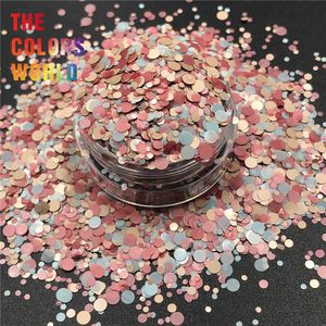 Nail Glitter TCT-260 Mix Color Round Dot Shape Nails Glitter Nail Art Decorazione Corpo Glitter Trucco Face Painting Gel Lavoro manuale Henna DIY 230302