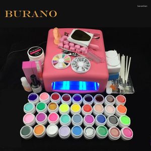 Nail Manucure Set Wholesale - 2024 Professional Gel Polish 36 Couleurs UV Tools Kit 008 # Lampe rose