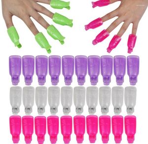 Nail Manucure Set Wholesale - Acrylique Art Faire Clip Cap Cap Plastique Gel Dégréser polonais Smart Remover Wrap Tools Kit 10pcs