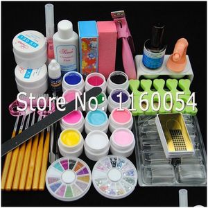 Nail Manucure Set Vente en gros - Pros 36W Lampe UV rose 12 couleurs Gel Nettoyant solide Plus Kit d'outils 230 Drop Delivery Santé Beauté Art Sa Dhi7X