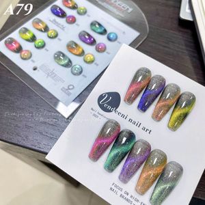 Vernis à ongles 9D Sparkly Sky Magnetic Nail Gel Purple Blue Holographic Cat Magic Nail Gel Polish Soak Off UV Magnet Nail Art Gel 230715