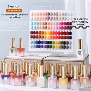 Esmalte de uñas Eleanuos Juego de gel de 60 colores con diferentes botellas para salón Muy buen kit de aprendizaje de barniz al por mayor 231023