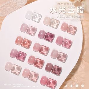 Vernis à ongles Ice Opal Jelly Vernis à ongles translucide Nude Rose Violet Gel Laque UV LED Vanish Matte Top Base Hybrid Soak Off Manucure 230729