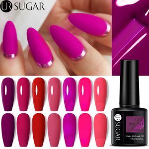 Vernis à Ongles UR SUCRE 75 ml Violet Rouge Dragon Fruit Couleur Gel Pour Ongles Soak Off Gel UV Vernis Semi Permanent Nail Art Designs Mat Top Coat 230706