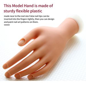 Modelo de exhibición de práctica de uñas Mano de plástico Modelo de práctica de arte de uñas Manicura Mano artificial Diseño de salón de uñas Parte del cuerpo falso 230619