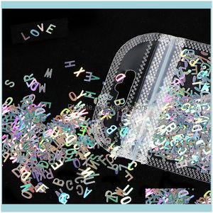 Nail Salon Health Beauty Nail Art Decoraciones 2 G / Bolsa Holográfica Glitter Lentejuelas Láser Astilla Letra Forma Flake 3D Colorido Aessories