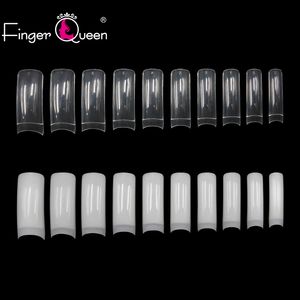Nail Tips 500pcs Natural y Clear French False Nails Acrylic Gel Diy Salon Proveedores extras Long For Professional Fake Art 220716