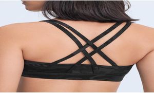 Sensation nue entraînement Lu141 gymnastique Sport brassière femmes mi soutien antichoc Push Up Yoga athlétique Fitness soutien-gorge haut court 6648614