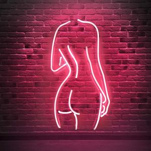 Naked Lady Real Glass Neon Signs for Wall Bedroom Room Decor Party Decor 242N