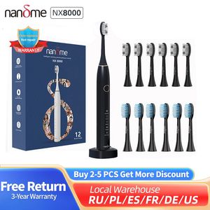 Nandme NX8000 Smart Sonic Electric Toothbrush Deep Cleaning Tooth Brush IPX7 Waterproof Micro Vibration Deep Cleaning Whitener 240220