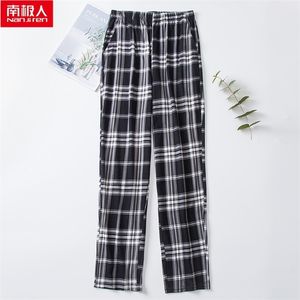 Nanjiren pijama para hombre pantalones para dormir pantalones para hombre pantalones casuales para el hogar pantalones finos 100% pijamas de algodón 220509