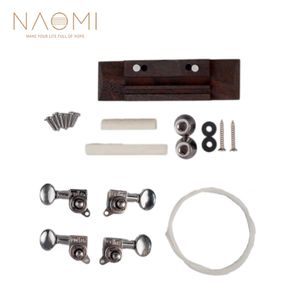 Naomi 23 pulgadas de concierto de cámaras de ukelele Nut de puente de cuerda para ukelele inacabado para accesorios de piezas de ukelele de bricolaje luthier set3129007