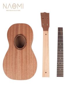 Naomi Diy Ukulele 26in Ukelele Hawaii Guitar Kit de bricolaje Sapele Body Rosewood Diftonekelele Parts Accesorios New9730975