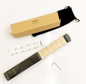 Naomi Pocket Guitar Practice Tool Trainer de guitare acoustique 6 frettes Wchord Chart Box7823862