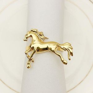 Anillos para servilletas, 6 uds., hebilla con forma de Animal, aleación decorativa, anillo de caballo de boda, accesorios de decoración, regalos creativos 2021