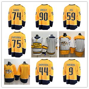 Nashville Predators personalizados camisetas de hockey 22 Tyson Barrie 21 Anthony Beauvillier 45 Alexandre Carrier 7 Marc Del Gaizo Luke Evangelista Dante Fabbro Filip Forsberg