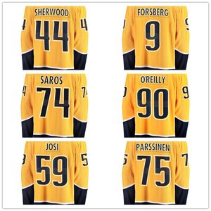 Nashville Predators personalizados camisetas de hockey 8 Cody Glass 17 Mark Jankowski 59 Roman Josi 32 Kevin Lankinen 3 Jeremy Lauzon 82 Novak 14 Gustav Nyquist