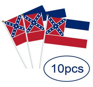 Bandera nacional Bandera de mano del estado de Mississippi Poliéster Bandera de EE. UU. Bandera de poliéster impresa en dos lados Estados Unidos Sur Unite Fl2169799