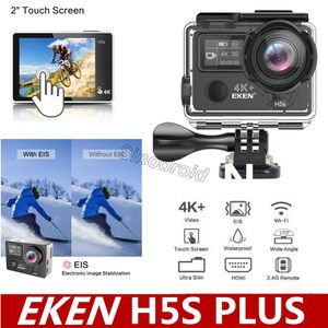 Caméra d'action native 4K 30/ EIS EKEN H5S Plus Ultra HD, écran tactile 720p/200fps, étanche 30M, casque go pro sport cam