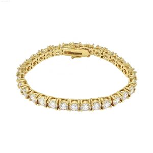 Pulsera de tenis de diamantes naturales Precio bajo en oro blanco de 14 k Joyas de diamantes helados al por mayor