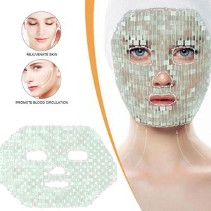 Pierres de Jade naturelles masque Anti-âge douleur apaisante outil de sommeil Massage rafraîchissant Beaty thérapie soin masque facial Sk G7Z4 240112