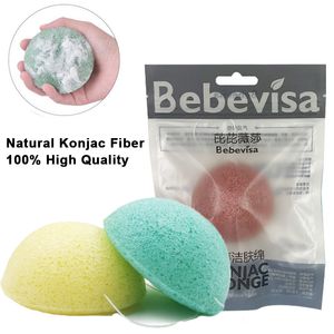 Éponges de Konjac naturelles bouffée de visage nettoyage du visage éponge de lavage sans ajout chimique Konjacs nettoyant soins du visage outils de maquillage