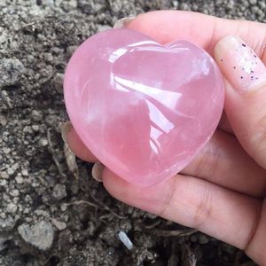 Quartz rose naturel en forme de coeur cristal rose sculpté palmier amour guérison pierre précieuse amant cadeau pierre cristal coeur gemmes sgh Dvroq