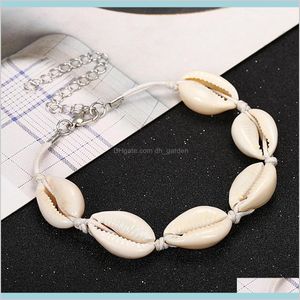 Chaîne de cheville en coquillage naturel Bracelet à breloques pour femme Accessoires de mode Bijoux