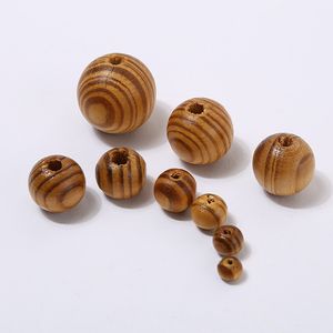 Natural Wood Color Round Wooden Beads 6mm 8mm 10mm 12mm High Quality Lead-free Wooden Beads DIY Jewelry Accessories Wholesale