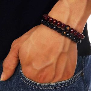 Pulsera de madera Natural con palabra china de Buda para Unisex, joyería de Chakra de raíz, pulsera de cuentas de Hip Hop, regalo para hombres y mujeres, venta al por mayor