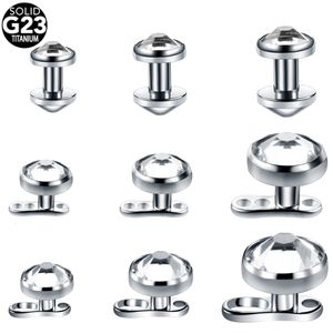 Nombril Bell Button Rings 20Pcs / lot G23 Micro Dermal Anchor Top Set avec base Dermal Piercing Cacher dans la peau Dermal Rings Piercings Body Jewelry 230905