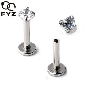 Nombril Cloche Bouton Anneaux 2mm m 4mm 5mm Zircon 16 Gauge G23 Oreille Cartilage Tragus Stud Anneau Labret Lèvre Piercing Corps Bijoux 230628