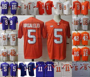 NCAA 1 Will Shipley Clemson Tigers Jersey de fútbol universitario cosido 9 Travis Etienne Jr. Jersey 11 Simmons Jersey 5 uiagalelei 4 Watson 13 Renfrow 16 Trevor Lawrence