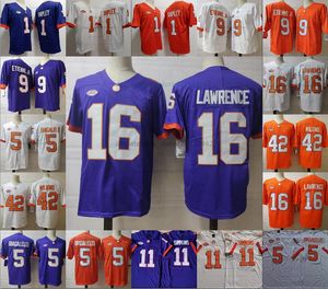 NCAA 16 Trevor Lawrence Clemson Tigers Jersey de fútbol universitario cosido 2 Cade Klubnik Jersey 11 Simmons Jersey 5 d.j. uiagalelei 4 Watson 13 Renfrow