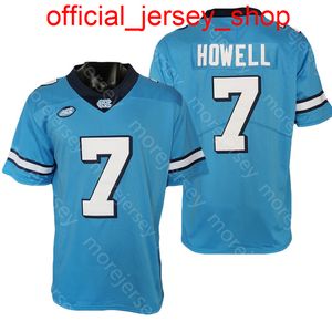 NCAA College North Carolina Football Jersey Sam Howell Baby Blue Talla S-3XL Todo bordado cosido