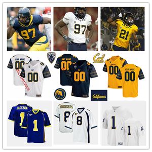 Camiseta de fútbol personalizada de la NCAA Cal Bear 96 Derek Wilkins 53 Kaleb Elarms-Orr 10 Jeremiah Hunter 55 Mo Iosefa 62 Ben Coleman 28 Kaleb Higgins 21 Collin Gamble 24 Chris Street