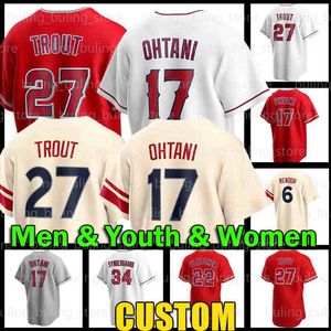 27 Mike Trout Jersey de béisbol Anthony Rendon City Connect Angels Taylor Ward Luis Rengifo Los Angeleses Jo Adell Zach Neto 21 Matt Thaiss 14 Logan O'Hoppe Brandon Drury