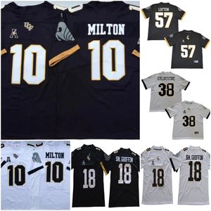 Maillots de football universitaire NCAA UCF Knights 10 McKenzie Milton 18 Shaquem Griffin 38 Rod Sylvestre 57 Lofton Jersey