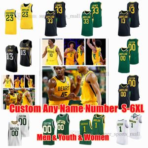 NCAA XS-6XL Baylor Bears College Camisetas de baloncesto Love Bridges George Lohner Bonner Cryer Tchamwa Thamba Mitchell Custom Cualquier nombre Cualquier número Hombres Mujeres jóvenes