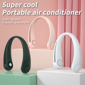 Ventilateur de cou portable Ventilateur sans librable 2400mAh Rechargeable Handfree Handfree Spray Sports Fans pour la refroidisseur d'air extérieur à la maison