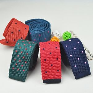 Corbatas de punto de lana de punto bordado 13 colores de moda para hombres adultos patrón de filamento Cravater boda para hombre Tie1