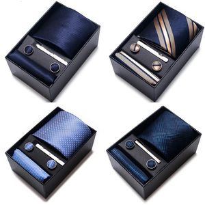 Corbatas Gravatas Marca Venta al por mayor Regalo de boda Corbata Cuadrados de bolsillo Conjunto Corbata Caja Hombres Traje Accesorios Floral Fit Fiesta formal 231019