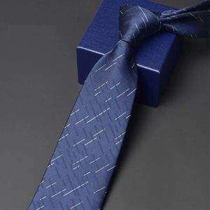 Cravates de haute qualité 8CM de large pour hommes, cravate de travail d'affaires, mode décontractée, cravates bleues, robe formelle, chemise, cravate 231128
