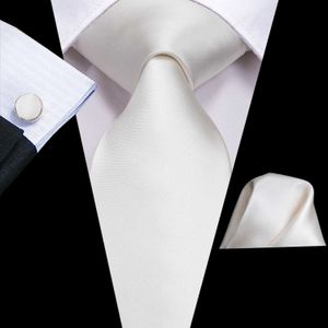 Corbama Corbama marfil blanco pura seda masculina corbata de boda mango gemelos de regalo collar de moda para hombre diseñador de moda colgante de negocios hola tiec240410