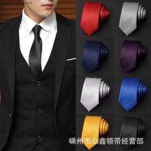 Coules de cou Cold Color Tie 8 cm Imitation Silk Couleur simple Business Business Suit Mens Tie Polyester Silkq