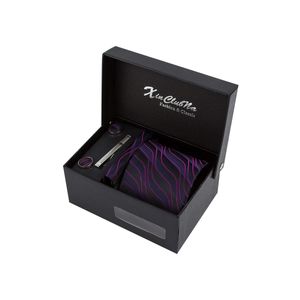 Cravates Style Mode Violet Weave Tie Set Gravata Tie Hankie Boutons De Manchette Coffret Cadeau Jacquard Tissé Vêtements Formels Géométrique Hombre 231013