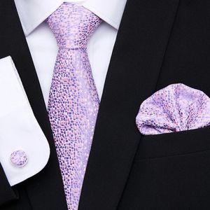 Cravates de cou en gros personnalisé de haute qualité Violet Mens classique Paisley cravate et poche carrée ensemble soie jacquard cravate fête de mariage vacances 231128