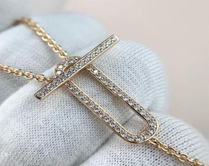 Collar Joyería de diseño Regalo de boda de lujo Collares de oro rosa de platino para mujer liquidación cadena larga collares enteros a granel sta5212465